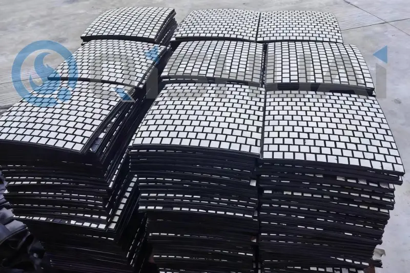 rubber-ceramic dual-function lining plates